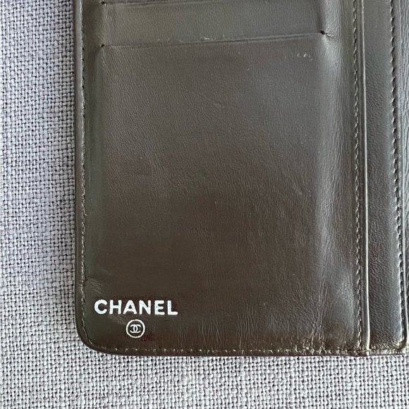 CHANEL Micro Chocolate Bar CC Logo Leather Long Bifold Wallet - Picture 8 of 12